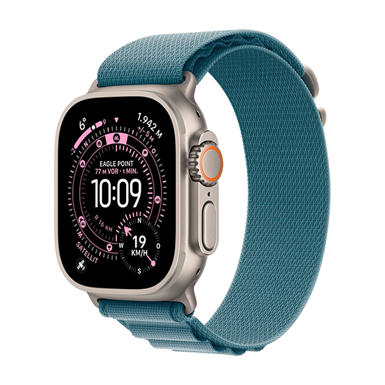 195950609059 Watch Apple Watch Ultra 3 (2025) 5G 49mm Natural Titanium Case with Alpine Loop M - Light Blue