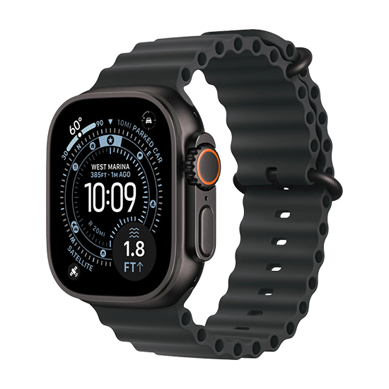 195950609967 Watch Apple Watch Ultra 3 (2025) 5G 49mm Black Titanium Case with Ocean Band - Black