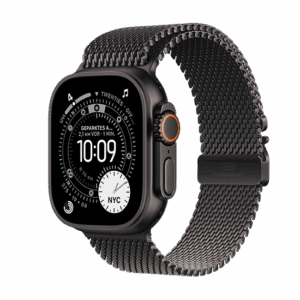 Watch Apple Watch Ultra 3 (2025) 5G 49mm Black Titanium Case with Black Titanium Milanese Loop M - Black