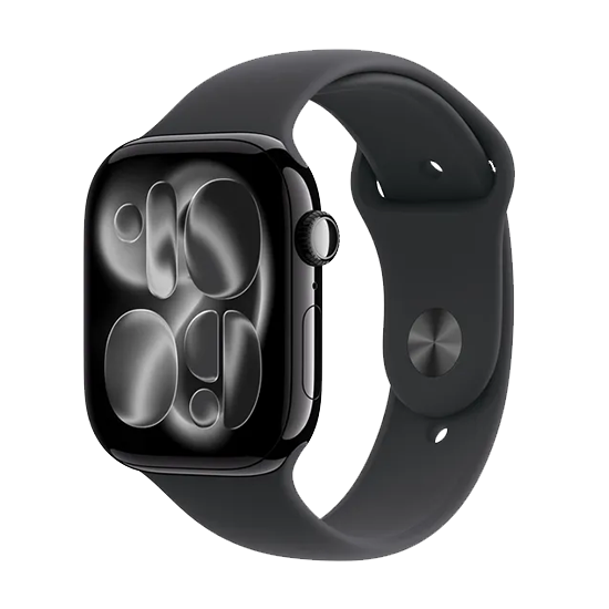 195950631838 Watch Apple Watch Series 11 (2025) GPS 46mm Jet Black Aluminium Case with Sport Band M/L - Black