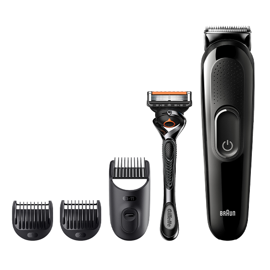 4210201418252 Braun SK3300 Beard Trimmer + Hair Clipper 4in1 with Gillette Fusion5 ProGlide
