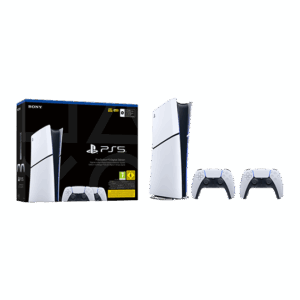 Sony PlayStation 5 Slim Digital Edition 1TB  with 2 Dualsense Controller - White
