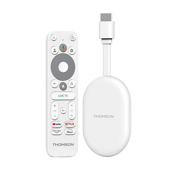 9120106663099 Thomson Streaming Dongle Google TV Go 150 Cast 4K - White